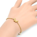 ルイヴィトン LOUIS VUITTON LV & Me イニシャルW M67180 ゴールド GP ブレスレット LVサークル