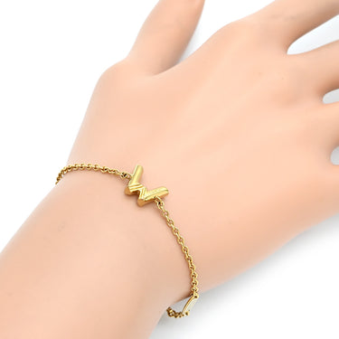 ルイヴィトン LOUIS VUITTON LV & Me イニシャルW M67180 ゴールド GP ブレスレット LVサークル