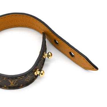 ルイヴィトン LOUIS VUITTON エッセンシャルV M6042 モノグラム メタル モノグラムキャンバス ブレスレット ゴールド金具 モノグラム