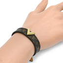 ルイヴィトン LOUIS VUITTON エッセンシャルV M6042 モノグラム メタル モノグラムキャンバス ブレスレット ゴールド金具 モノグラム