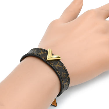 ルイヴィトン LOUIS VUITTON エッセンシャルV M6042 モノグラム メタル モノグラムキャンバス ブレスレット ゴールド金具 モノグラム