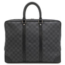 ルイヴィトン LOUIS VUITTON ポルトドキュマン ヴォワヤージュ N41125 ダミエグラフィット レザー ダミエグラフィットキャンバス ビジネスバッグ シルバー金具 鍵・パドロック・ネームタグ欠品