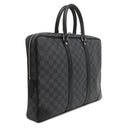ルイヴィトン LOUIS VUITTON ポルトドキュマン ヴォワヤージュ N41125 ダミエグラフィット レザー ダミエグラフィットキャンバス ビジネスバッグ シルバー金具 鍵・パドロック・ネームタグ欠品