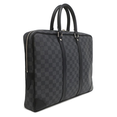 ルイヴィトン LOUIS VUITTON ポルトドキュマン ヴォワヤージュ N41125 ダミエグラフィット レザー ダミエグラフィットキャンバス ビジネスバッグ シルバー金具 鍵・パドロック・ネームタグ欠品
