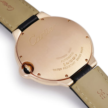 腕時計 カルティエ Cartier バロンブルー ドゥ カルティエ LM WE900851 自動巻き メンズ K18RG無垢 純正ダイヤ ローマン デイト