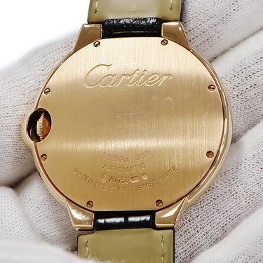 腕時計 カルティエ Cartier バロンブルー ドゥ カルティエ LM WE900851 自動巻き メンズ K18RG無垢 純正ダイヤ ローマン デイト