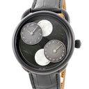 腕時計 エルメス HERMES アルソー ルール ドゥ ラ リュンヌ AR1.842 自動巻き メンズ 新品同様 ブラック PVD ダブルムーンフェイズ