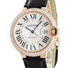 腕時計 カルティエ Cartier バロンブルー ドゥ カルティエ LM WE900851 自動巻き メンズ K18RG無垢 純正ダイヤ デイト ローマン