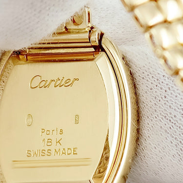 腕時計 カルティエ Cartier ベニュワール SM 820911A6 手巻き レディース OH済 K18YG無垢 純正ダイヤ オーバル ヴィンテージ