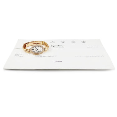 腕時計 カルティエ Cartier ベニュワール SM 820911A6 手巻き レディース OH済 K18YG無垢 純正ダイヤ オーバル ヴィンテージ