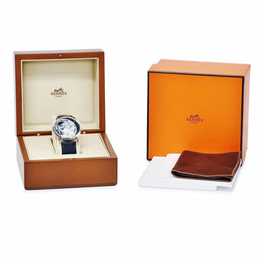 腕時計 エルメス HERMES スリム ドゥ エルメス クレール ドゥ リュンヌ CA2.990i 自動巻き メンズ K18WG無垢製 月光 限定