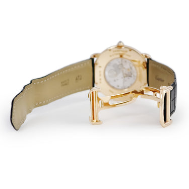 腕時計 カルティエ Cartier ロンド ルイ カルティエ LM WR000651 手巻き メンズ K18PG無垢 純正ダイヤ ローマン 青針