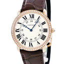腕時計 カルティエ Cartier ロンド ルイ カルティエ LM WR000651 手巻き メンズ K18PG無垢 純正ダイヤ ローマン 青針