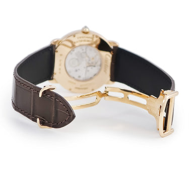 腕時計 カルティエ Cartier ロンド ルイ カルティエ LM WR000651 手巻き メンズ K18PG無垢 純正ダイヤ ローマン 青針