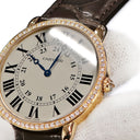 腕時計 カルティエ Cartier ロンド ルイ カルティエ LM WR000651 手巻き メンズ K18PG無垢 純正ダイヤ ローマン 青針