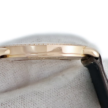 腕時計 カルティエ Cartier ロンド ルイ カルティエ LM WR000651 手巻き メンズ K18PG無垢 純正ダイヤ ローマン 青針