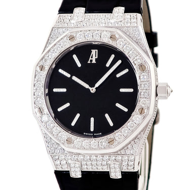 腕時計 オーデマピゲ AUDEMARS PIGUET ロイヤルオーク タキシード 15154BC.ZZ.D004CU.01 自動巻き メンズ K18WG無垢 純正ダイヤ 黒