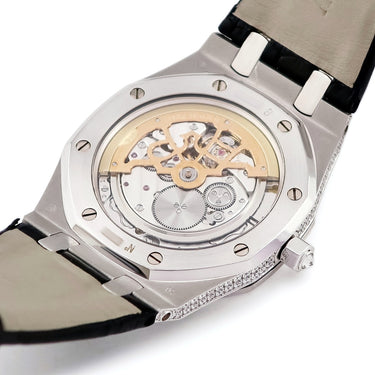 腕時計 オーデマピゲ AUDEMARS PIGUET ロイヤルオーク タキシード 15154BC.ZZ.D004CU.01 自動巻き メンズ K18WG無垢 純正ダイヤ 黒