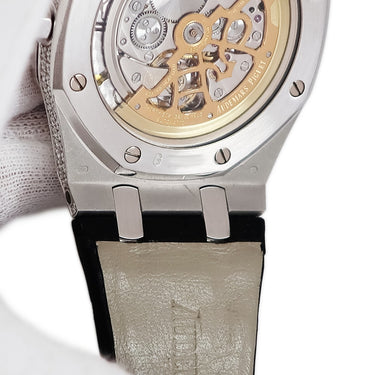 腕時計 オーデマピゲ AUDEMARS PIGUET ロイヤルオーク タキシード 15154BC.ZZ.D004CU.01 自動巻き メンズ K18WG無垢 純正ダイヤ 黒