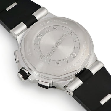 腕時計 ブルガリ BVLGARI ディアゴノ クロノグラフ DG42SVCH 自動巻き メンズ デイト スモールセコンド シルバー ブラック