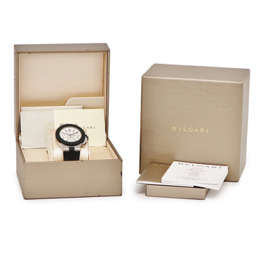 腕時計 ブルガリ BVLGARI ディアゴノ クロノグラフ DG42SVCH 自動巻き メンズ デイト スモールセコンド シルバー ブラック