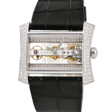 腕時計 コルム CORUM ゴールデンブリッジ レディ 113.353.69/0081 0019G 手巻き レディース K18WG無垢 スケルトン 純正ダイヤ