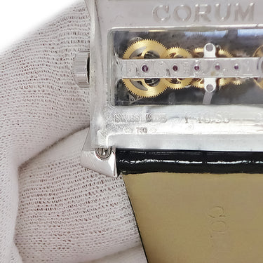 腕時計 コルム CORUM ゴールデンブリッジ レディ 113.353.69/0081 0019G 手巻き レディース K18WG無垢 スケルトン 純正ダイヤ