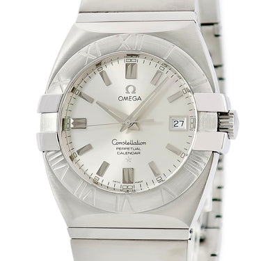 腕時計 オメガ OMEGA コンステレーション ダブルイーグル パーペチュアルカレンダー 1513.30.00 クオーツ メンズ OH済 シルバー