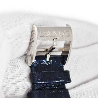 腕時計 ランゲ&ゾーネ LANGE&SOHNE リトル ランゲ1 ムーンフェイズ 182.086 LSLS1823AX 手巻き メンズ K18WG無垢 星空 ラージデイト