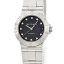 腕時計 ブルガリ Bvlgari ディアゴノ スポーツ LCV29S 自動巻き レディース 純正11Pダイヤ ブラック デイト オートマティック