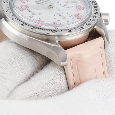 腕時計 オメガ OMEGA スピードマスター リデュースド クロノグラフ 3834.74.34 自動巻き レディース シェル タキメーター