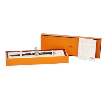 腕時計 エルメス HERMES ミニ メドール ME2.110 クオーツ レディース シルバー スクエア スタッズ 開閉式 ハンターケース