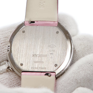 腕時計 ヴァンクリーフアーペル Van Cleef & Arpels チャーム VCARM95400 クオーツ レディース K18WG無垢 純正ダイヤ ラウンド ローマン