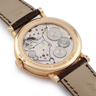 腕時計 ブレゲ BREGUET クラシック クロノメトリー 7727 7727BR/12/9WU 手巻き メンズ K18RG無垢 シルバー ギョウシェ 青針