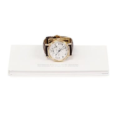 腕時計 ブレゲ BREGUET クラシック クロノメトリー 7727 7727BR/12/9WU 手巻き メンズ K18RG無垢 シルバー ギョウシェ 青針