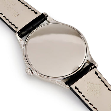 腕時計 パテックフィリップ PATEK PHILIPPE カラトラバ 4896G-001 手巻き レディース K18WG無垢 純正ダイヤ ナイトブルー バー ギヨシェ