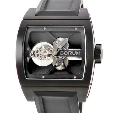 腕時計 コルム CORUM ティーブリッジ トゥールビヨン B022/00936 手巻き メンズ スケルトン ブラックPVD加工 トノウ 限定