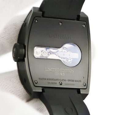 腕時計 コルム CORUM ティーブリッジ トゥールビヨン B022/00936 手巻き メンズ スケルトン ブラックPVD加工 トノウ 限定