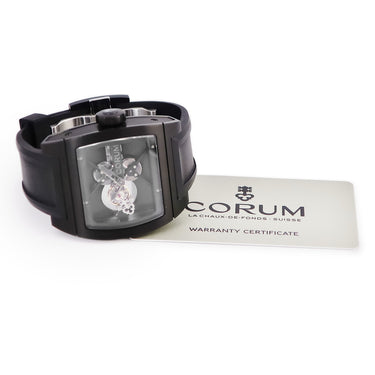 腕時計 コルム CORUM ティーブリッジ トゥールビヨン B022/00936 手巻き メンズ スケルトン ブラックPVD加工 トノウ 限定
