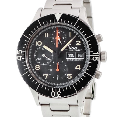 腕時計 ジン SINN 156B ミリタリー クロノグラフ 156.B 自動巻き メンズ ブラック デイデイト 回転ベゼル ヴィンテージ