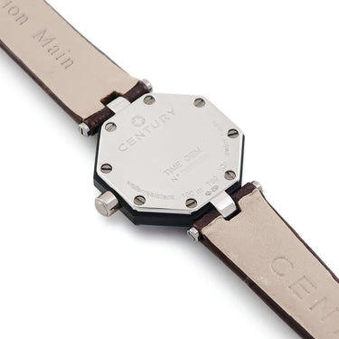 腕時計 センチュリー CENTURY ソネット 633.7A.S.52.51.COO クオーツ レディース K18WG無垢 純正ダイヤ 黒 ブラック