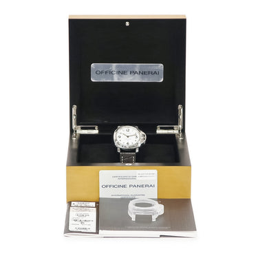 腕時計 パネライ PANERAI ルミノール ベース ロゴ アッチャイオ PAM00630 R番 手巻き メンズ R番 ホワイト 白 アラビア