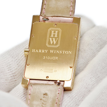 腕時計 ハリーウィンストン Harry Winston アヴェニュー オーロラ 310UQR クオーツ メンズ K18RG無垢 純正ダイヤ&サファイア シェル