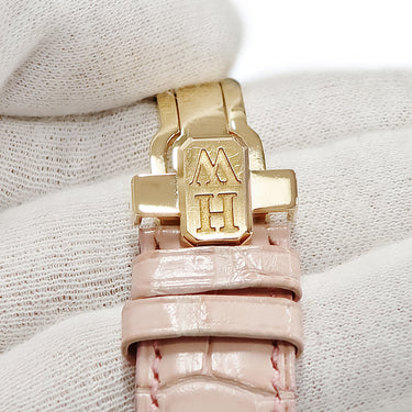 腕時計 ハリーウィンストン Harry Winston アヴェニュー オーロラ 310UQR クオーツ メンズ K18RG無垢 純正ダイヤ&サファイア シェル