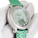 腕時計 ショパール CHOPARD ハッピースポーツ 27/8428 クオーツ レディース 純正ダイヤ&エメラルド グリーン シェル クローバー