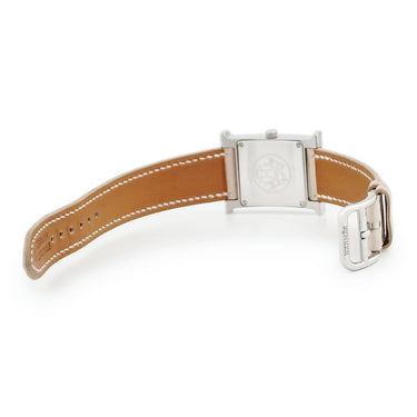 腕時計 エルメス HERMES Hウォッチ PM HH1.210 クオーツ レディース 純正ダイヤ ピンク シェル H型 スクエア