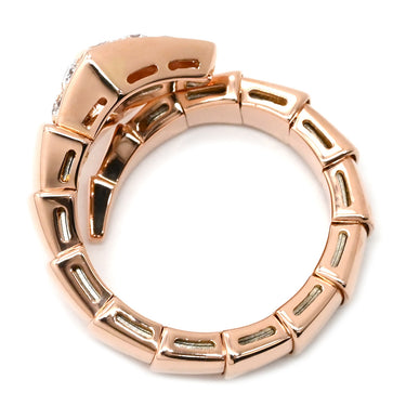 ブルガリ BVLGARI セルペンティ ヴァイパー ダイヤモンド 345206 ピンクゴールド K18PG ダイヤモンド 14037 リング 指輪 18K 750 PG パヴェ シングルコイル 9号