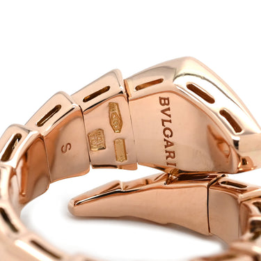ブルガリ Bvlgari セルペンティ ヴァイパー ダイヤモンド 345206 ピンクゴールド K18PG ダイヤモンド 14037 リング 指輪 18K 750 PG パヴェ シングルコイル 9号