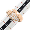 ブルガリ Bvlgari セルペンティ ヴァイパー ダイヤモンド 345206 ピンクゴールド K18PG ダイヤモンド 14037 リング 指輪 18K 750 PG パヴェ シングルコイル 9号