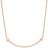 ティファニー Tiffany & Co T スマイル ペンダント スモール ダイヤモンド 63058815 ローズゴールド K18RG ダイヤモンド ネックレス T&Co. T smile Au750 18K 18金
